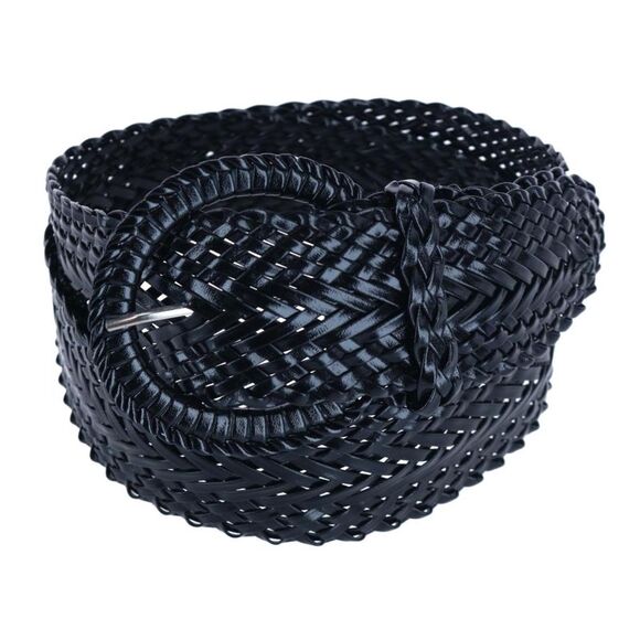CTM Women's Braided Wide Belt with Matching Buckle - Picture 1 of 4